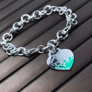 Tiffany & Co Silver Heart Tag Bracelet